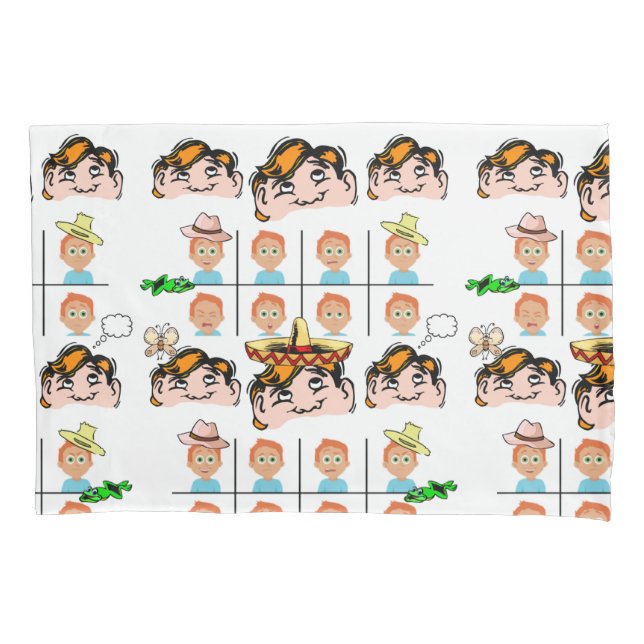 Expressões travesseiros de faces brancas engraçada (Frente)