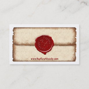 Êxtase já! Cartão pessoal selado do pergaminho