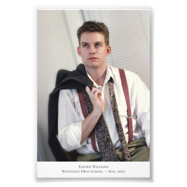 Extensão de Foto com Legenda de Retrato Personaliz (Frente)