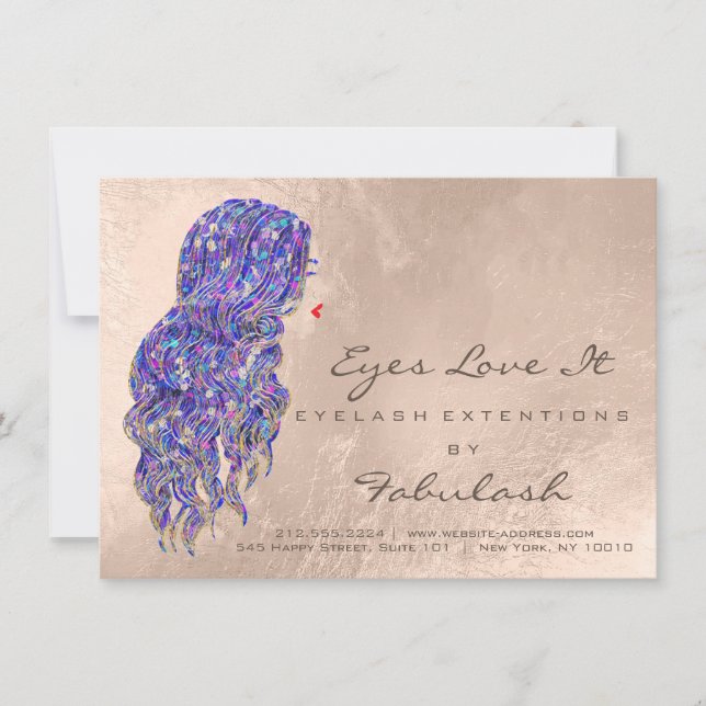 Extensão Lash Instruções pós-tratamento Violeta de (Frente)