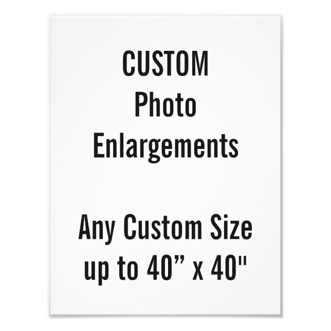 Extensão personalizada de fotos de 10"x13" até 40" (Frente)