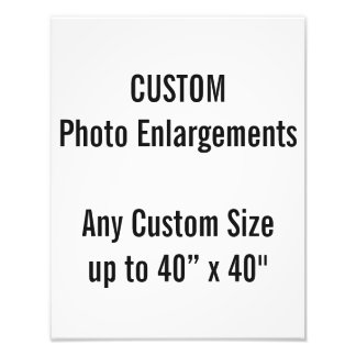 Extensão personalizada de fotos de 11"x14" até 40"