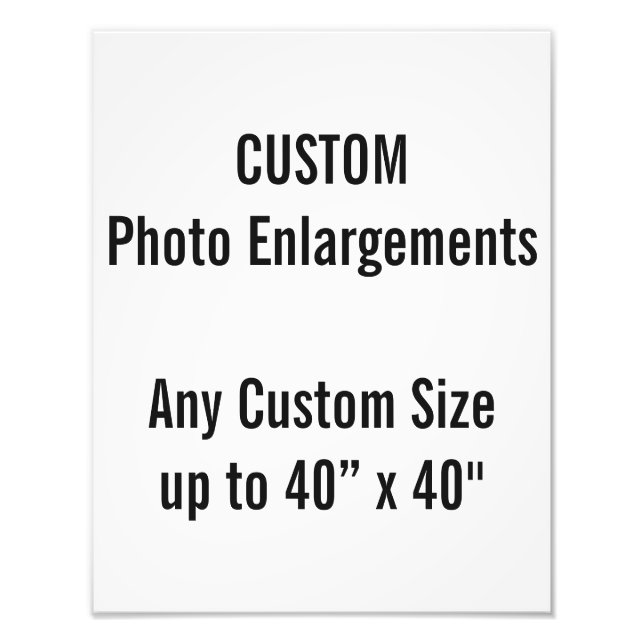 Extensão personalizada de fotos de 11"x14" até 40" (Frente)