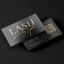 Extensões de Minimal Lash Tech Preto Dourado Assin