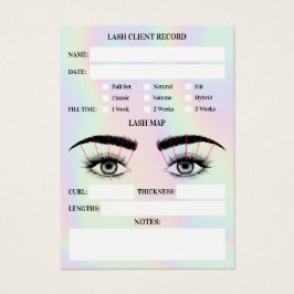 Extensões de pálpebra do registro do cliente holog