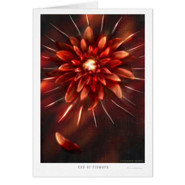 Extremidade das flores - cartão (Frente)