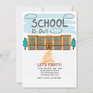 Extremidade do prédio da escola do convite do ano