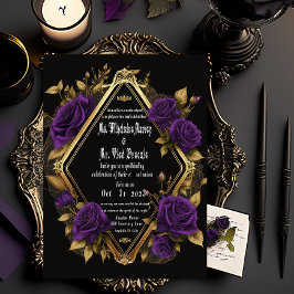 Exuberante Casamento Gótico Roxo e Dourado Tempera