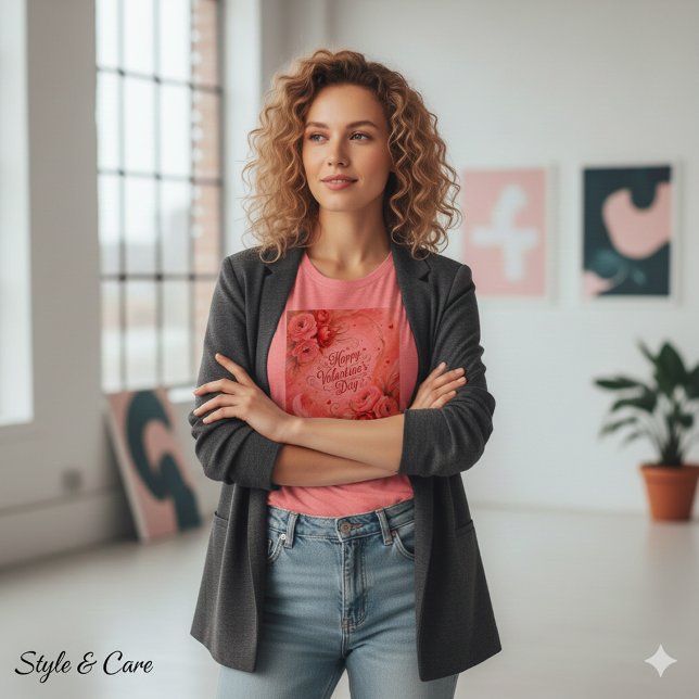 Eye Catching Happy Valentines Day (Eye Catching Happy Valentines Day Tri-Blend Shirt)