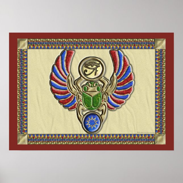 Eye of Horus Scarab Poster (Frente)