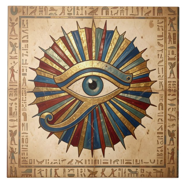 Eye of Horus with Hieroglyphs Egyptian Spiritual (Frente)