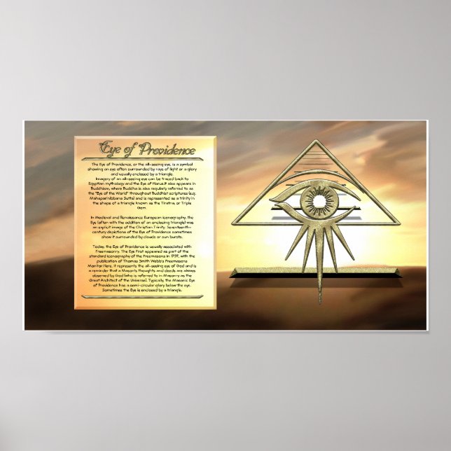 Eye of Providence Sunburst Information Poster (Frente)