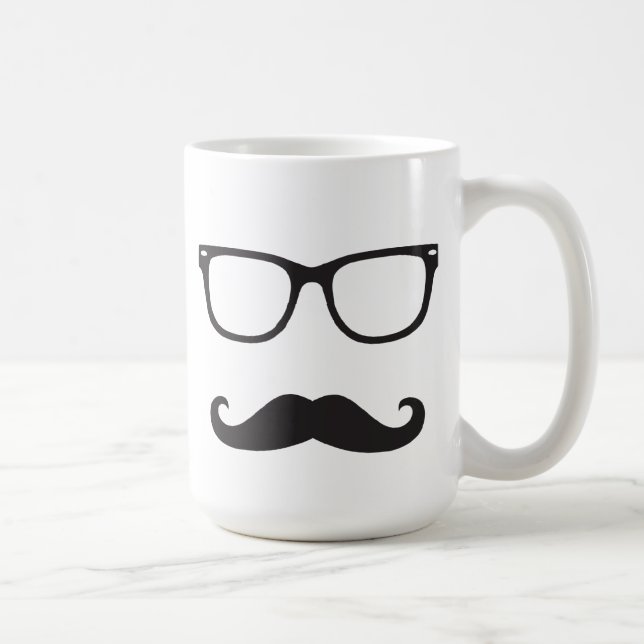 Eyeglasses e caneca do bigode (Direita)