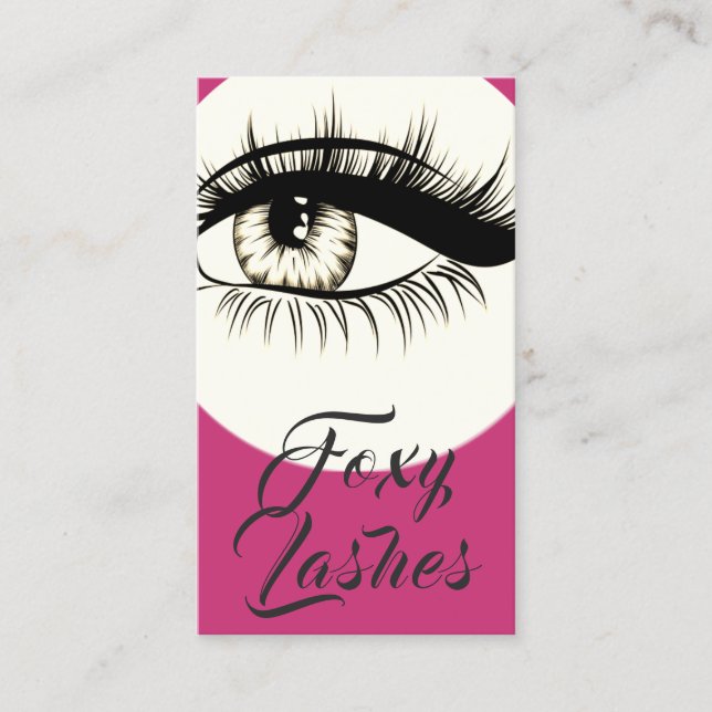Eyelash Extensions Beauty Salon Cartão de visita (Frente)
