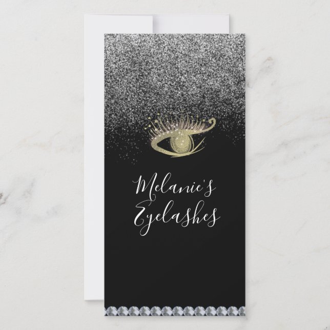 Eyelash Salon Business Após Cartões Sparkle Care (Frente)