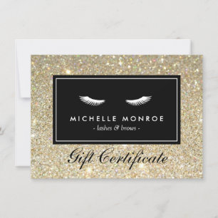 Eyelashes com Certificado de Presente de Glitter D