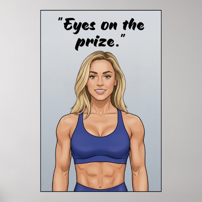 Eyes on the Prize – Fitness Motivation Poster (Frente)