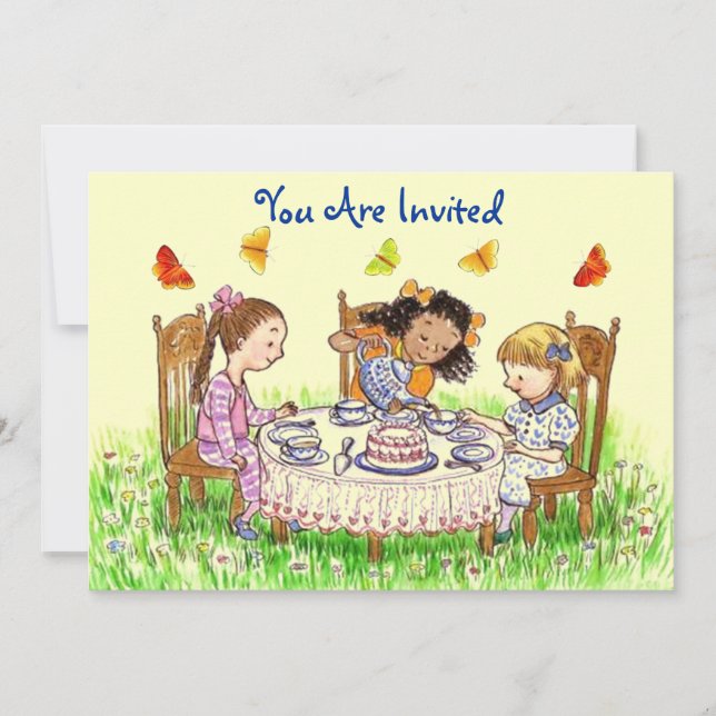 ~ EZ do convite do chá das meninas & das (Frente)