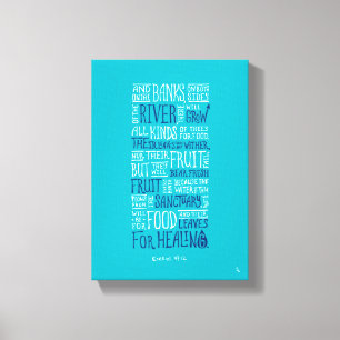 Ezekiel 47:12 - Canvas "Folhas para cura"
