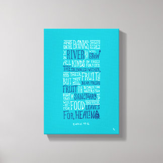 Ezekiel 47:12 - Canvas "Folhas para cura"