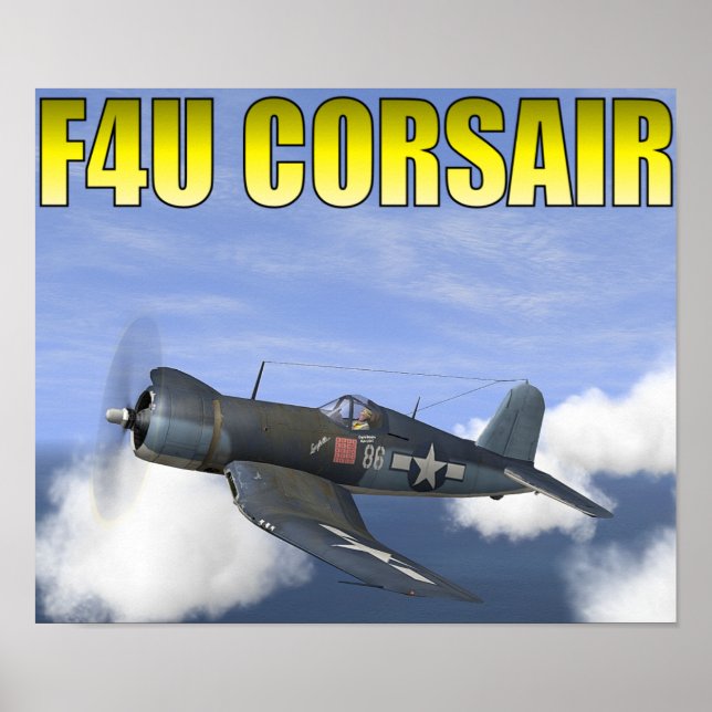 F4U CORSAIR "Lucybelle" poster (Frente)