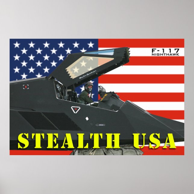 F-117 Stealth EUA Poster (Frente)