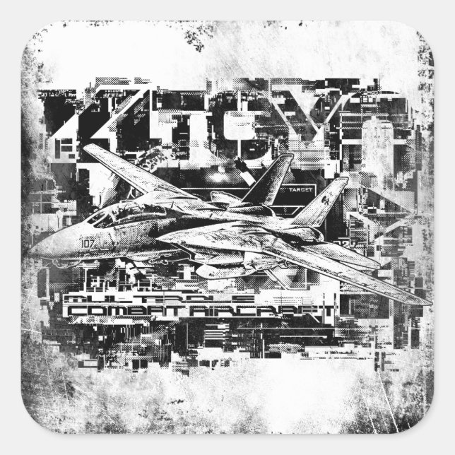 F-14 Adesivo Quadrado Tomcat (Frente)