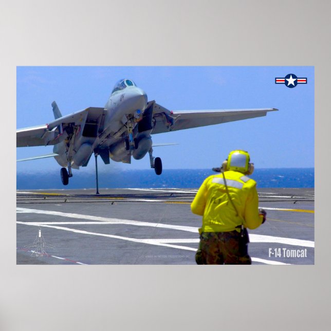 F-14 POSTER "HOOK DOWN" TOMCAT (Frente)