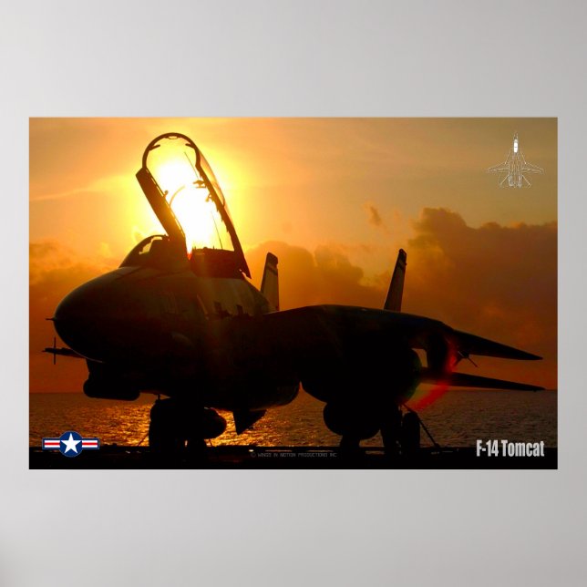 F-14 POSTER TOMCAT "SUNSET" (Frente)