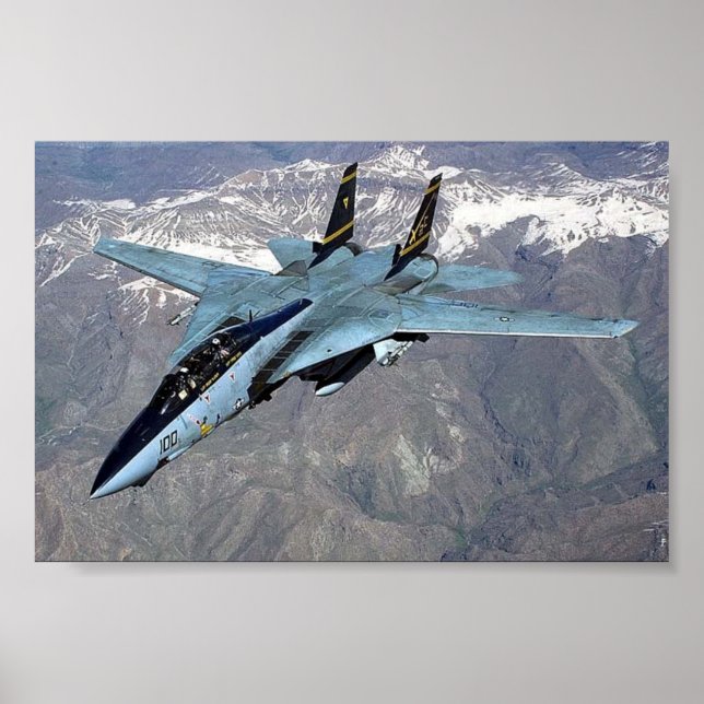 F-14 Tomcat com asas asas sem varrer Poster (Frente)