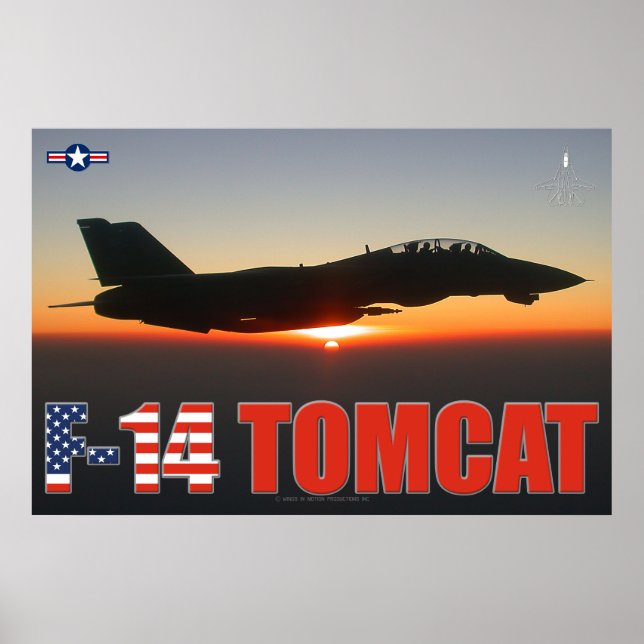 F-14 TOMCAT "SUNSET PATROL" POSTER (Frente)