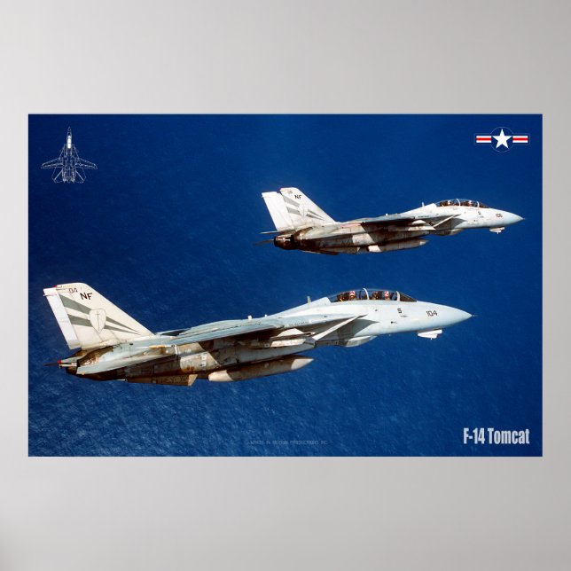 F-14 TOMCAT "WINGMAN" POSTER (Frente)