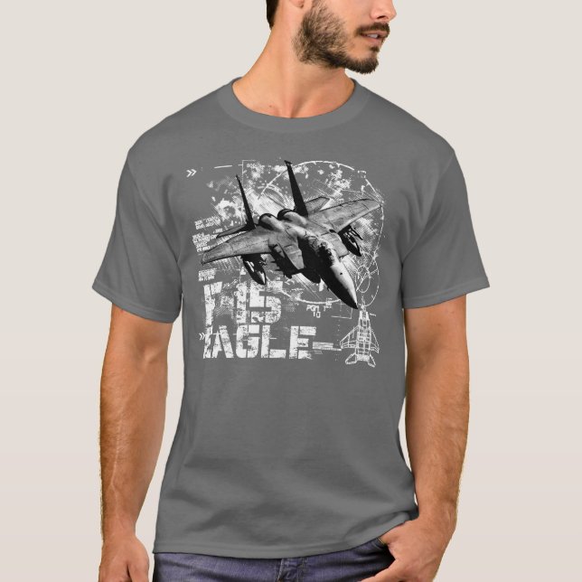 F-15 Camiseta Escura Básica Masculina (Frente)
