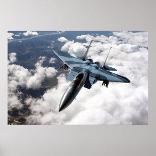 F-15C Sobre o Alasca Poster