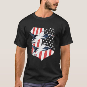 F 16 Camisa De Bandeira Jet American