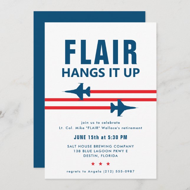 F-16 Convite de festas Jet de Combatente (Frente/Verso)