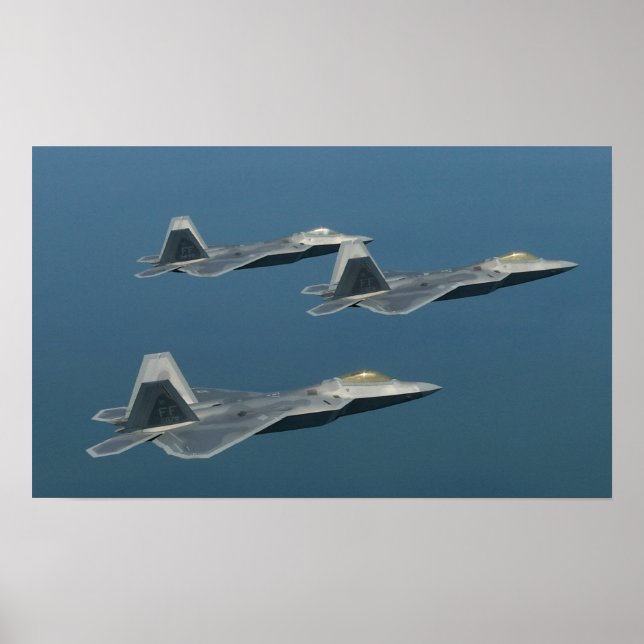 F-22A Poster da aeronave Raptor (Frente)