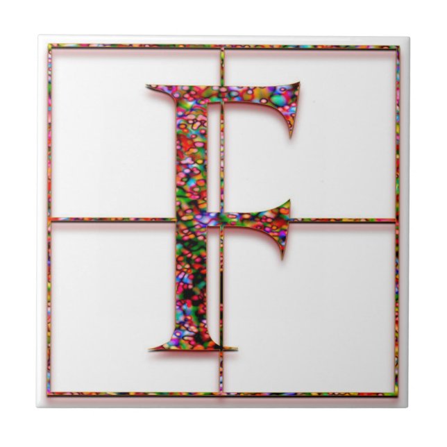 F Azulejo Trajanus Red Custom Monograma (Frente)