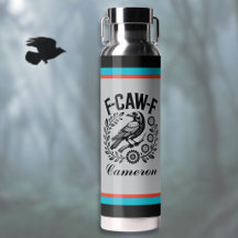 F-CORVO-F Corvo Humor Negro Divertido Coroa Floral
