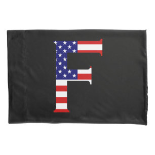 F Monograma sobreposto no Pccnt Flag EUA