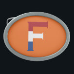 F Monograma sobreposto no Sinalizador NLD em ou bc<br><div class="desc">F Monograma sobreposto na Bandeira Neerlandesa na fivela de fecho laranja Design © Trinkets e coisas 2022 - AHP Design. Todos os Direitos Reservados.</div>