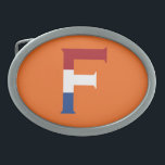F Monograma sobreposto no Sinalizador NLD em ou bc<br><div class="desc">F Monograma sobreposto na Bandeira Neerlandesa na fivela de fecho laranja Design © Trinkets e coisas 2022 - AHP Design. Todos os Direitos Reservados.</div>
