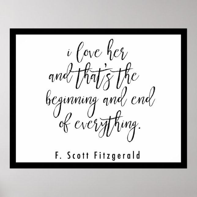 F. Scott Fitzgerald Quote Poster (Frente)