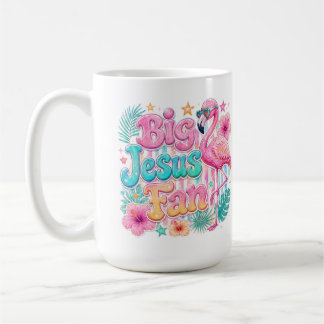 Fã de Jesus com Caneca de Café Flamingo