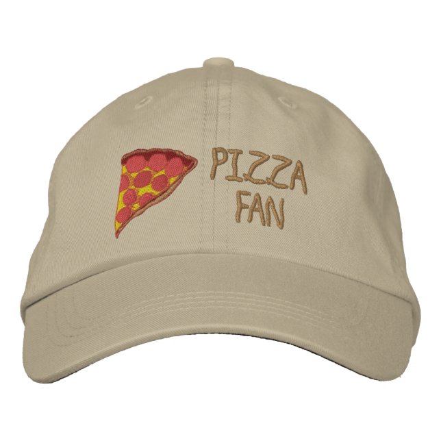Fã de Pizza de Pepperoni - Boné Bordado (Frente)