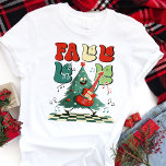 Fa La La Christmas Tree Guitar Retro<br><div class="desc">Entre no entalhe festivo com esta design de árvore de Natal "Fa La" divertida e peculiar. Apresentando uma árvore de Natal retrógrada balançando em um violão, esta camisa é perfeita para qualquer um que adora combinar alegria de férias com um toque de talento de safra. Esteja você participando de uma...</div>