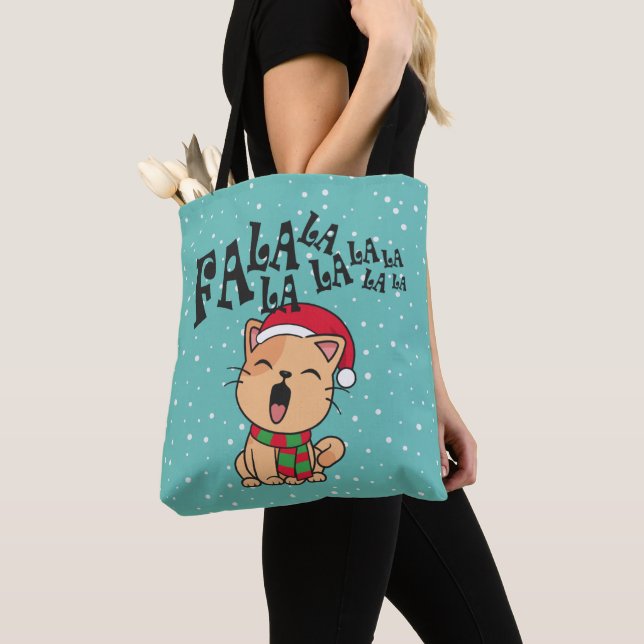 Fa La La La La La Natal Cantando | Tote Bag (Close Up)