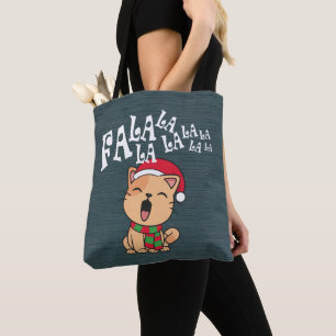 Fa La La La La La Natal Cantando Tote Bag