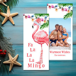 Fa La La Mingo Photo Flamingo Cartão De Natal