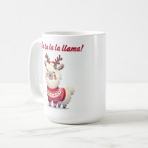 Fa La Llama, caneca de Natal - presente de Natal d